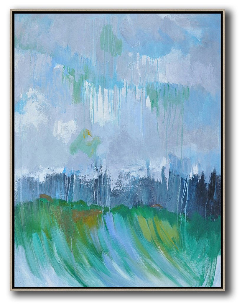 Hand-painted oversized abstract landscape painting by Jackson modern paintings on canvas